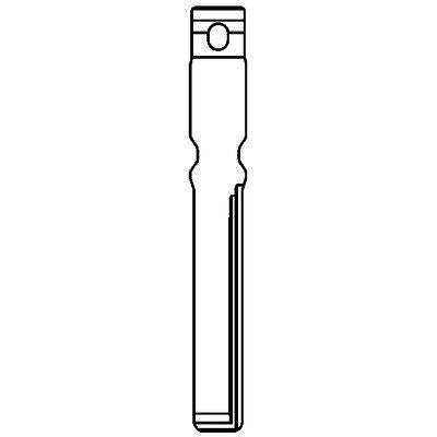 CHIAVE FLIP AUTO VOLKSWAGEN HU116CH SILCA  OTTONE NICHELATO