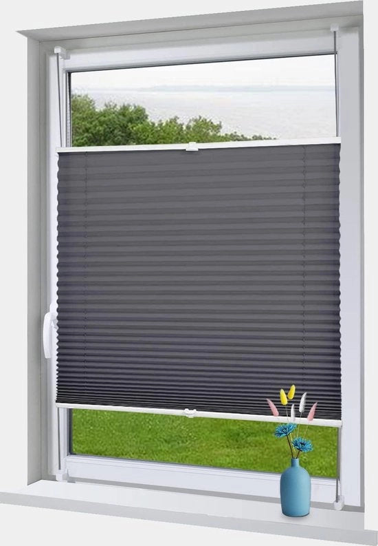 Ragno plissé senza luce di illuminazione per finestre e porte Easyfix con aspetto "Crushed Look" 105x130cm