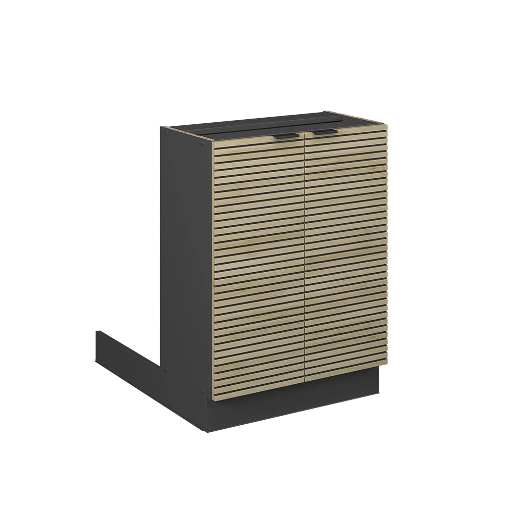 Isola cucina Fame-Line Pannello in quercia/Antracite 60 cm senza piano di lavoro Vicco