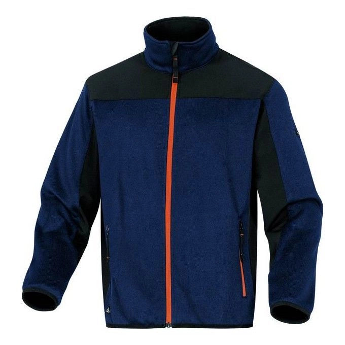 Deltaplus BEAVEMOXG Beaver Cardigan con Zip 4 Tasche Antifreddo Softshell Poliestere colore Blu-Arancione