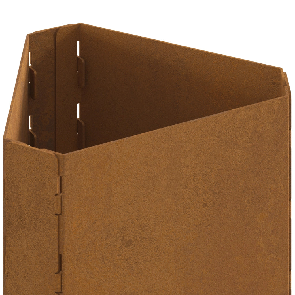 Focolare  con camino 50x43x52 cm in acciaio resistente agli agenti atmosferici