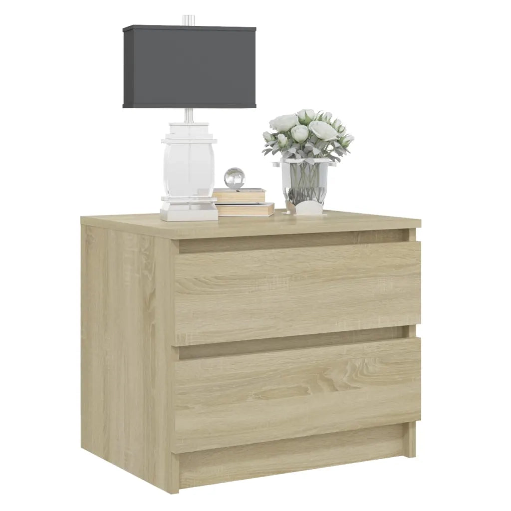 Comodini 2pz Rovere Sonoma 50x39x43,5 cm in Legno Multistrato 806200