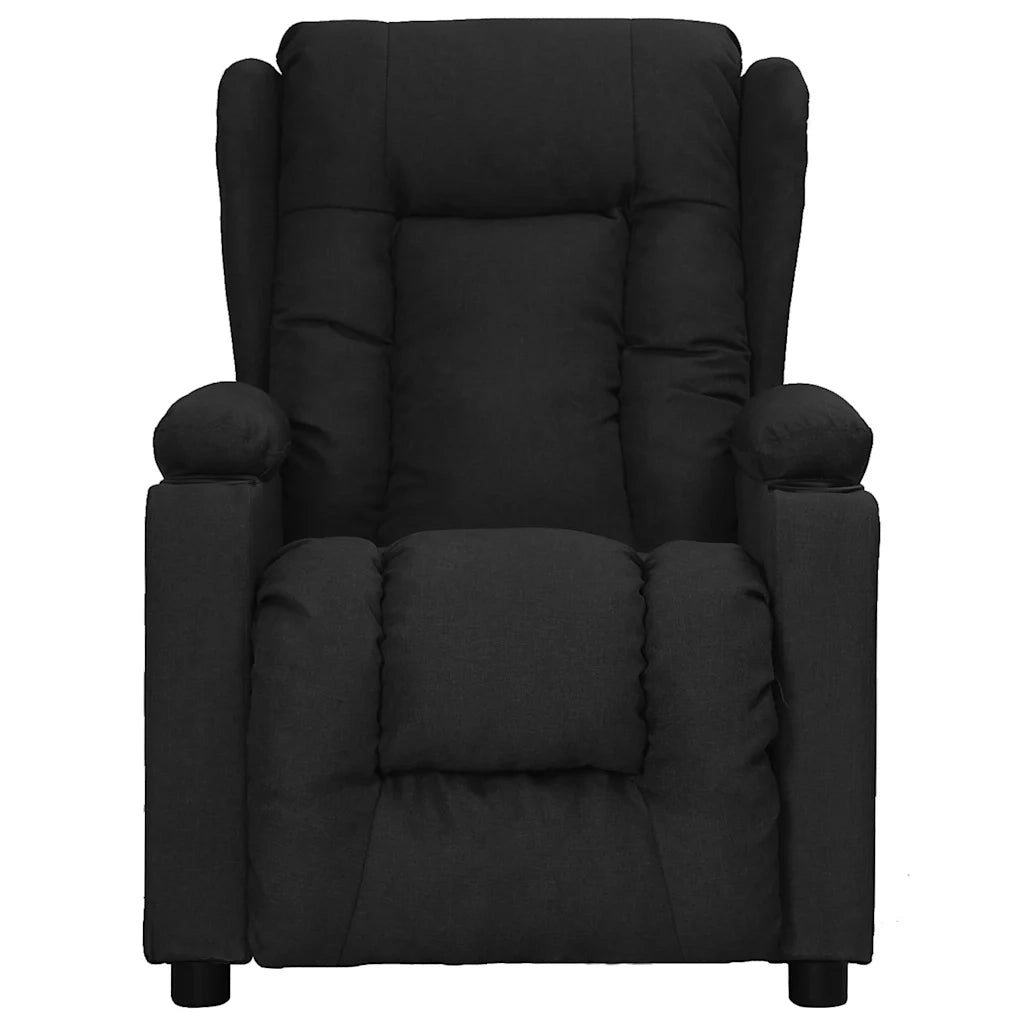 Divano Sedia-Poltrona Reclinabile in Tessuto Nero 581267