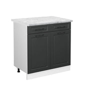 Vicco Mobiletto base per cucina Antracite casa di campagna 80 cm , PL Marmo