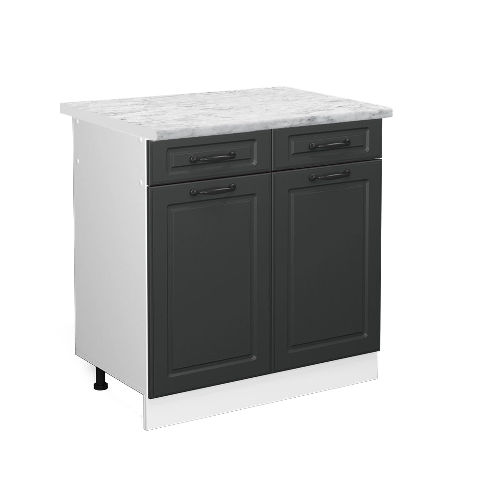 Vicco Mobiletto base per cucina Antracite casa di campagna 80 cm , PL Marmo