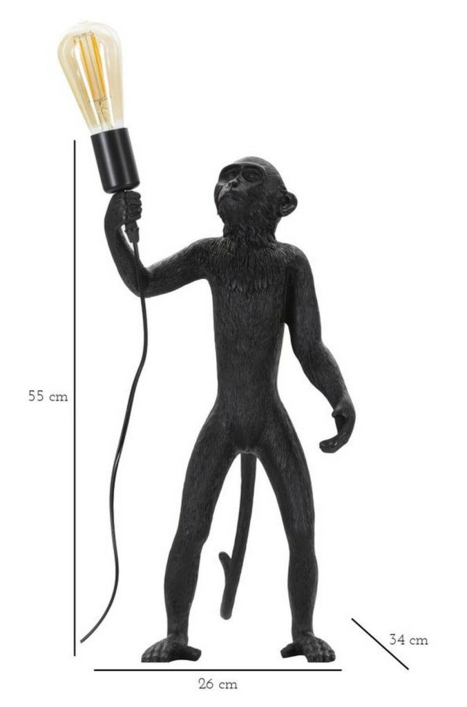 Lampada da tavolo Piet, Luce da scrivania, Luminaria da ufficio, Lampada da lavoro, 26x34 h55 cm, Nero