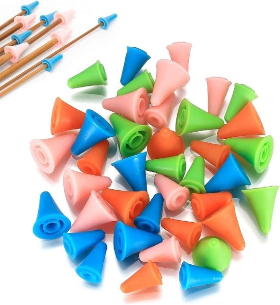 Stopperi per ago in silicone - 20 pezzi - piccolo/grande - protezione punta ago - fermacrespo in silicone - duraturo - fermatori ago