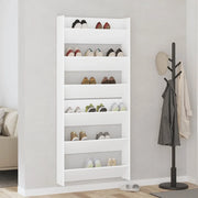 Scarpiere a Muro 2 pz Bianco 80x18x90 cm in Truciolato cod mxl 45494