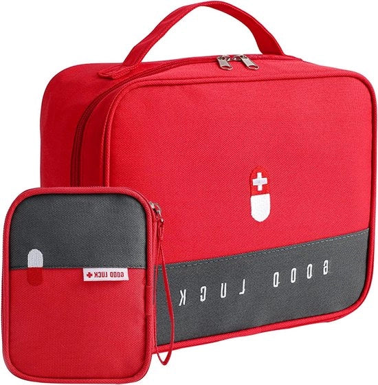 Kit di pronto soccorso 2 contenitori di primo soccorso borsa di medicamenti per viaggi a casa e all'aperto.