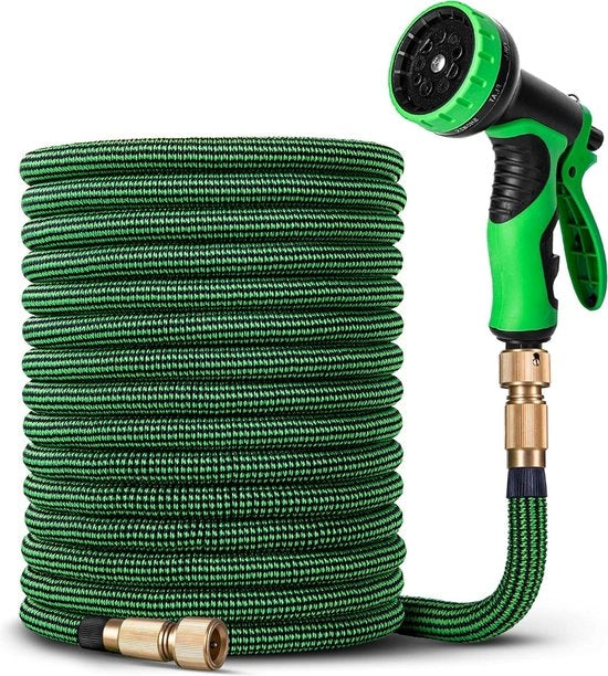 Serpentino per giardino 30 metri serpentino flessibile con connessioni a vite a stella e schiacciabirra, adatto per balconi e giardini.