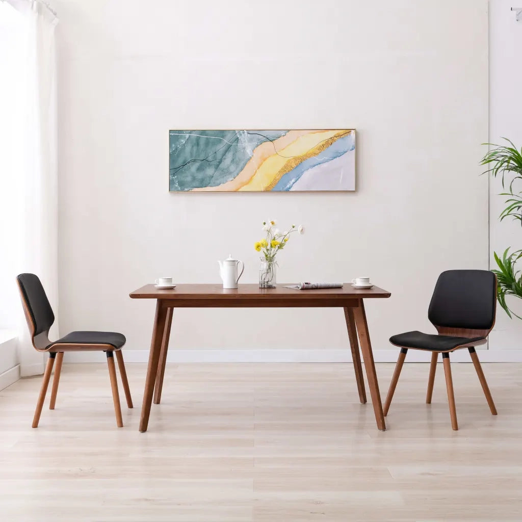 Sedie da Pranzo 2 pz Nere in Similpelle cod mxl 7019