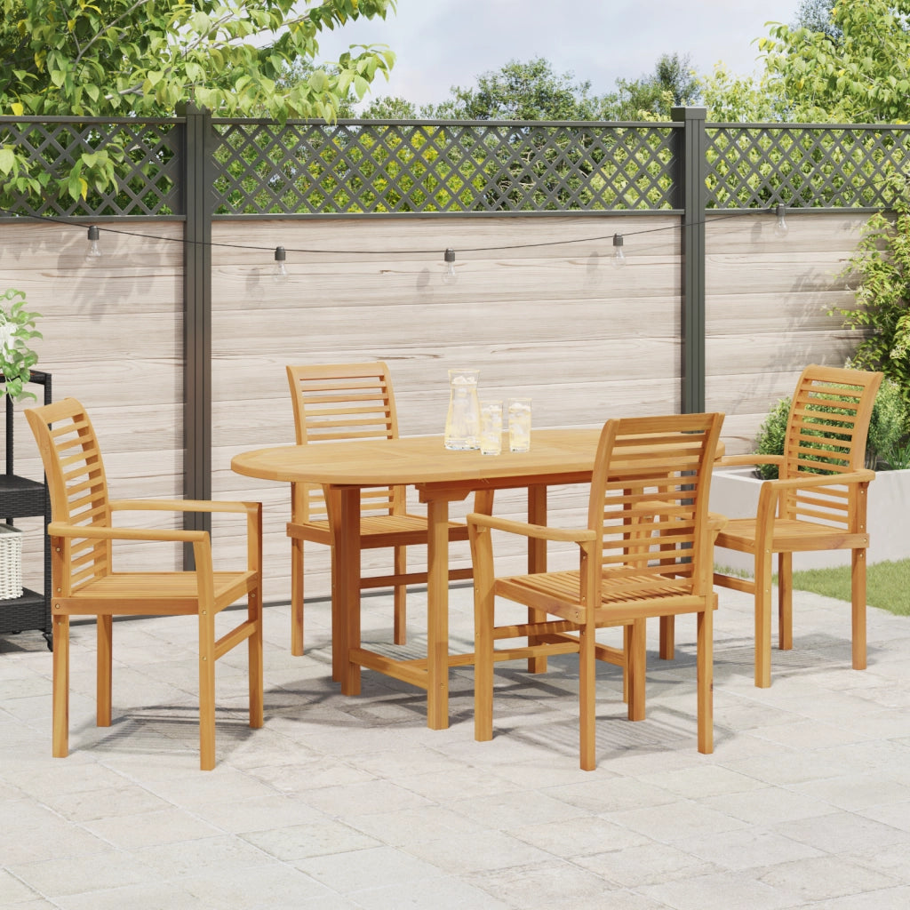 Set pranzo giardino  5 pezzi in legno massello di teak