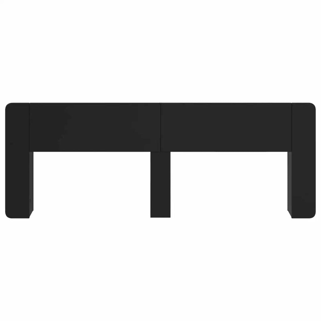 Testata del letto con archiviazione Nero Legno ingegnerizzato 8001229