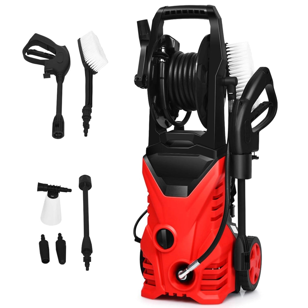 Idropulitrice con 2030 PSI, 5L / Min Idropulitrice Portatile con Ugello Lotus e Ugello ad Alta Pressione, Cavi e Tubi Più lunghi, Adatto per La pulizia di Giardini, Auto,Case(blu)