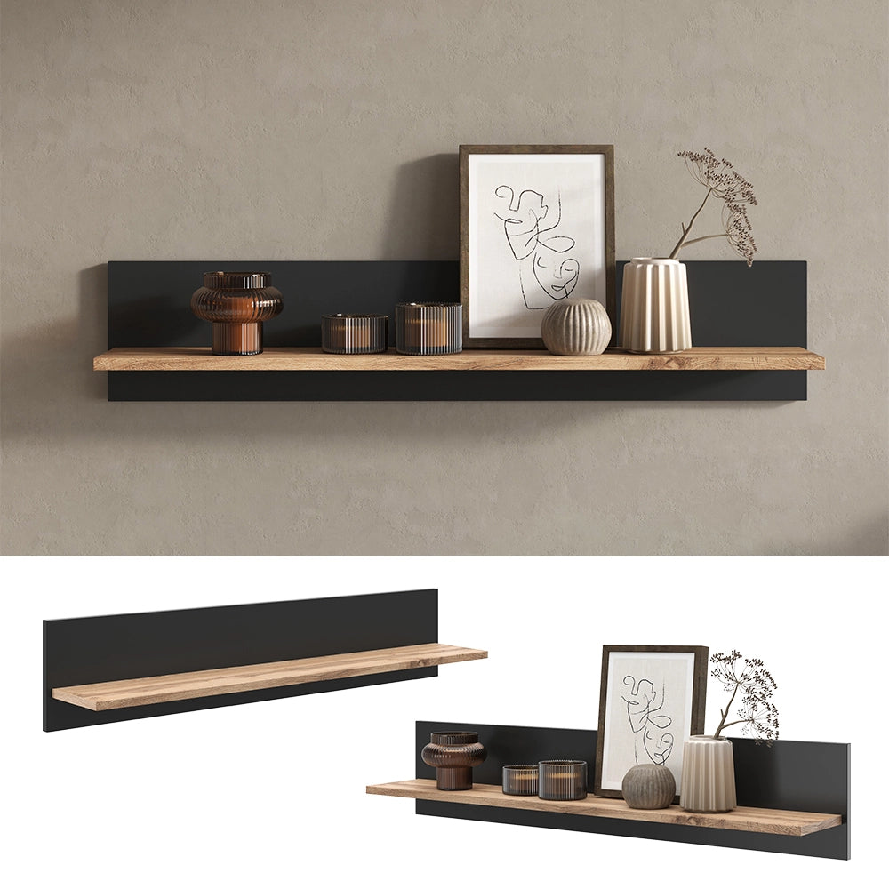 Vicco Libreria da parete Quercia Wotan 100 x 20 cm staffa a parete
