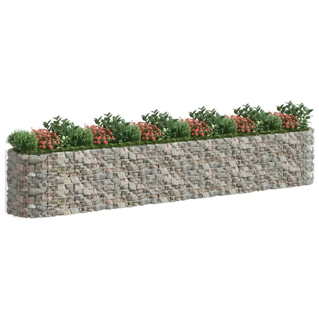 Gabbione con Letto Rialzato in Ferro Zincato 600x100x100 cm 152049