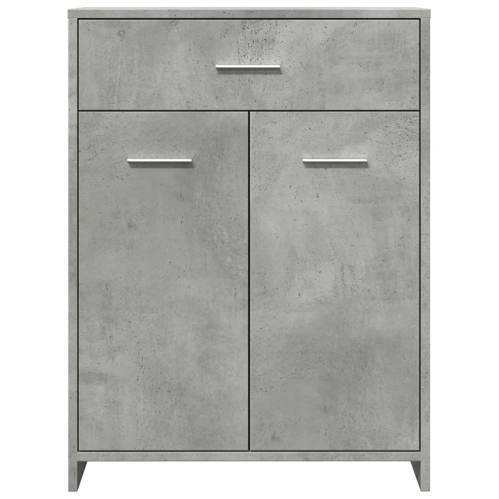 Mobile da Bagno Grigio Cemento 60x33x80 cm in Legno tecnico