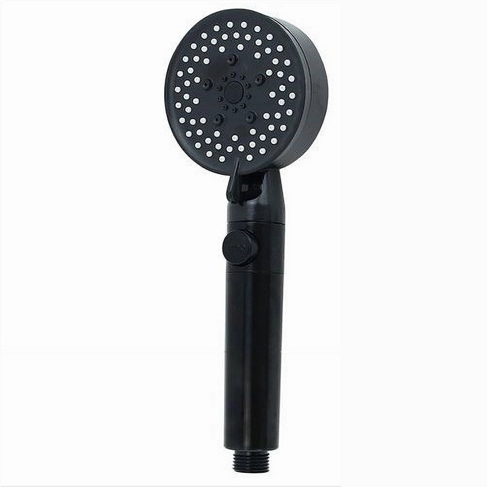 Trade Shop - Doccetta Soffione Doccia Bagno Multigetto Cornetta Nero Moderno 8.5 X 25cm 87526 -