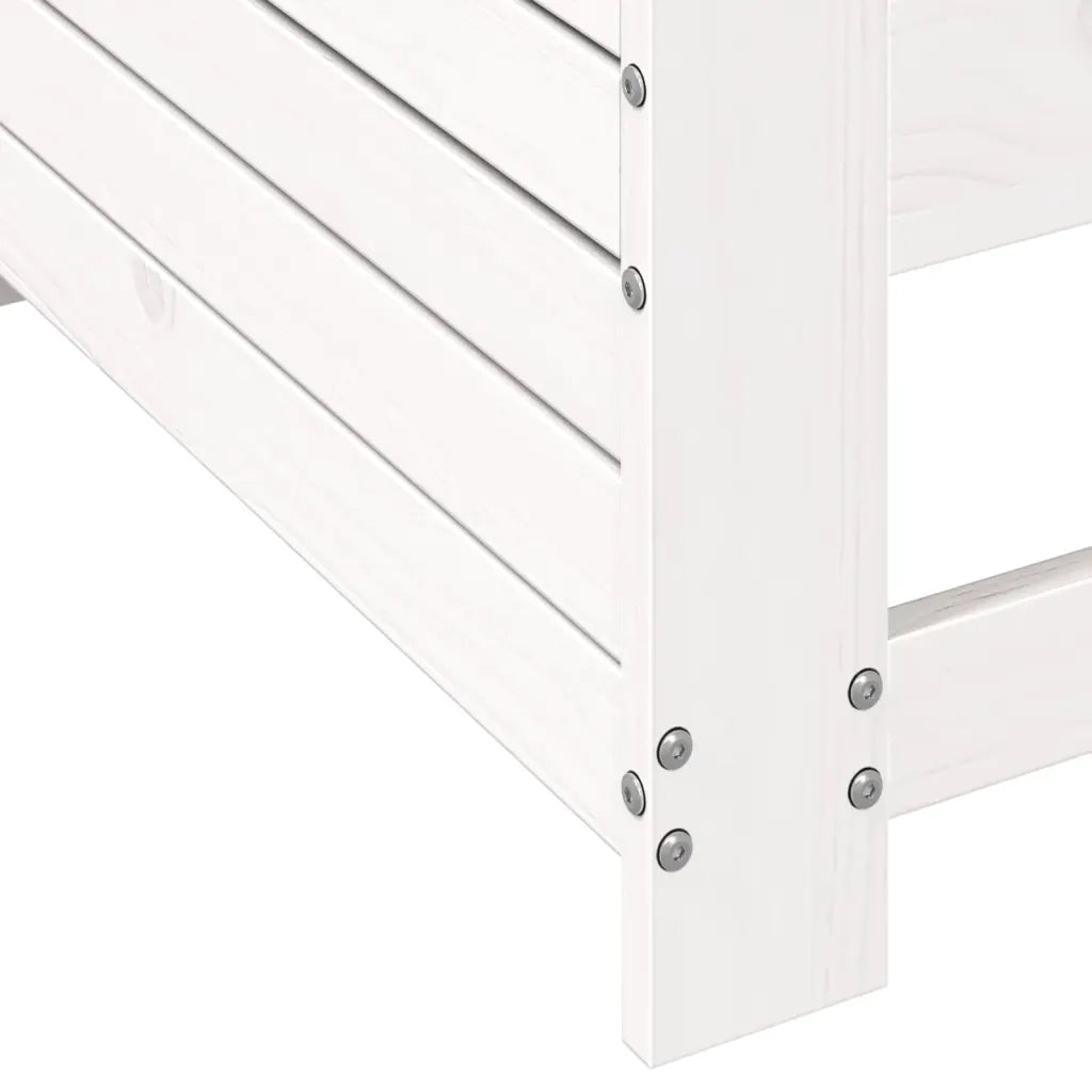 Divano senza Braccioli da Giardino-Sofa da Giardino-Divano da esterno Bianco 69x62x70,5 cm Pino