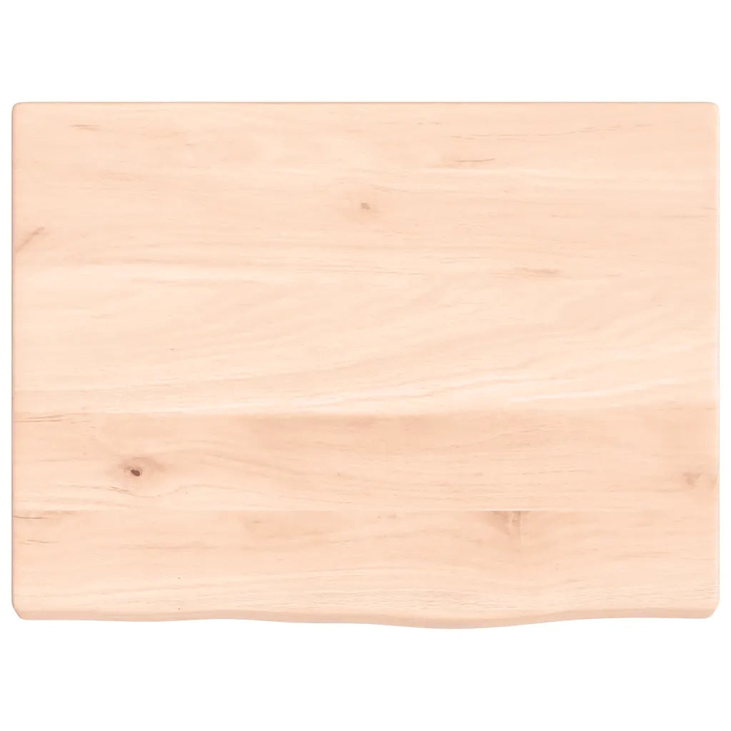 Piano Bagno 40x30x2 cm in Legno Massello Non Trattato