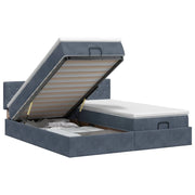 Letto ottomano con materasso 2 pcs Grigio Scuro Velluto 3456733