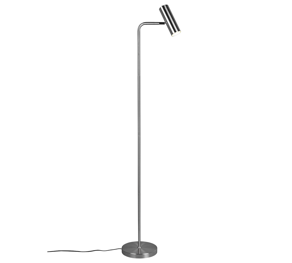 Lampada Piantana Spot GU10 5W Cilindro Acciaio H 152 cm Marley GD Trio