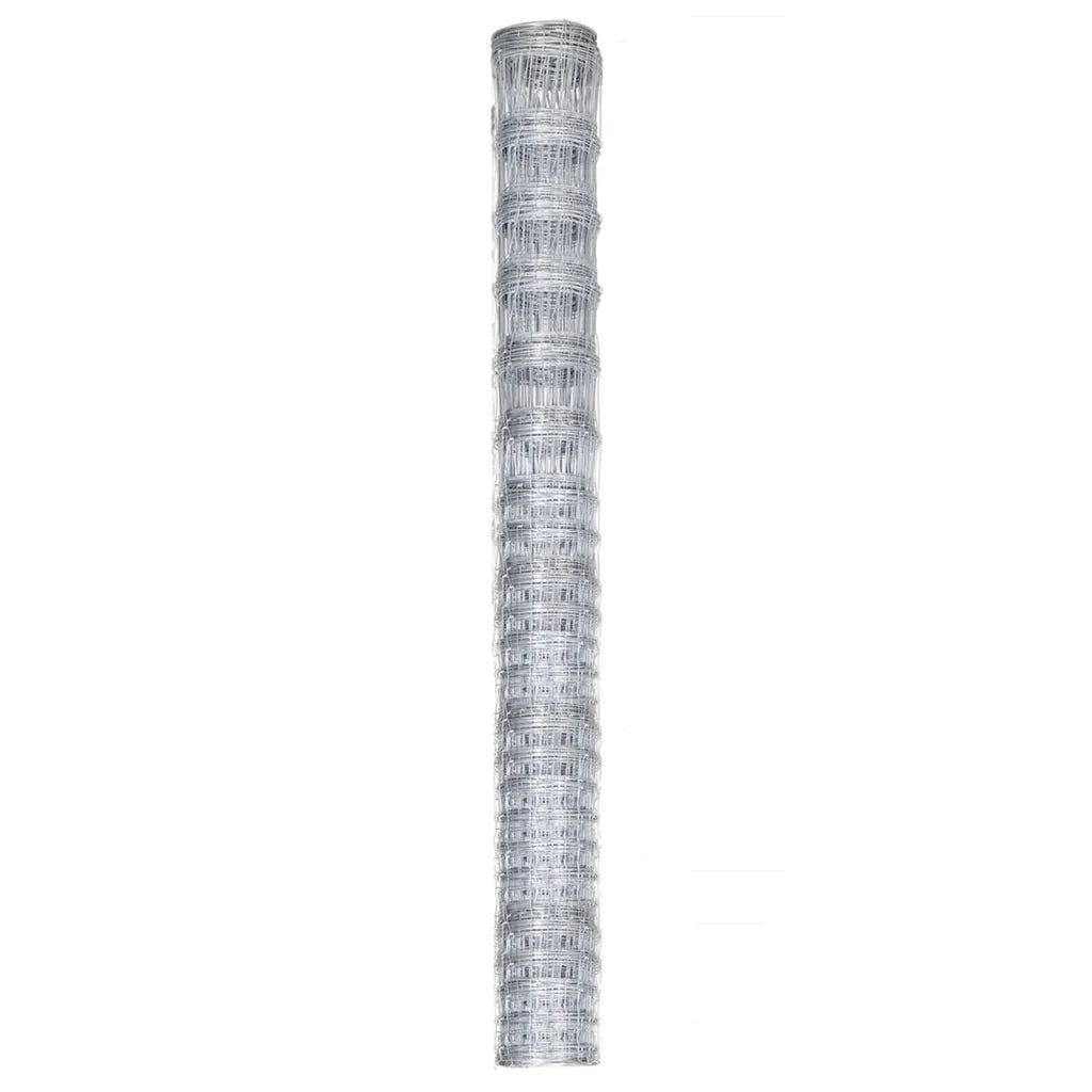 Recinzione da Giardino in Acciaio Zincato 50x1,6 m Argento cod mxl 25987