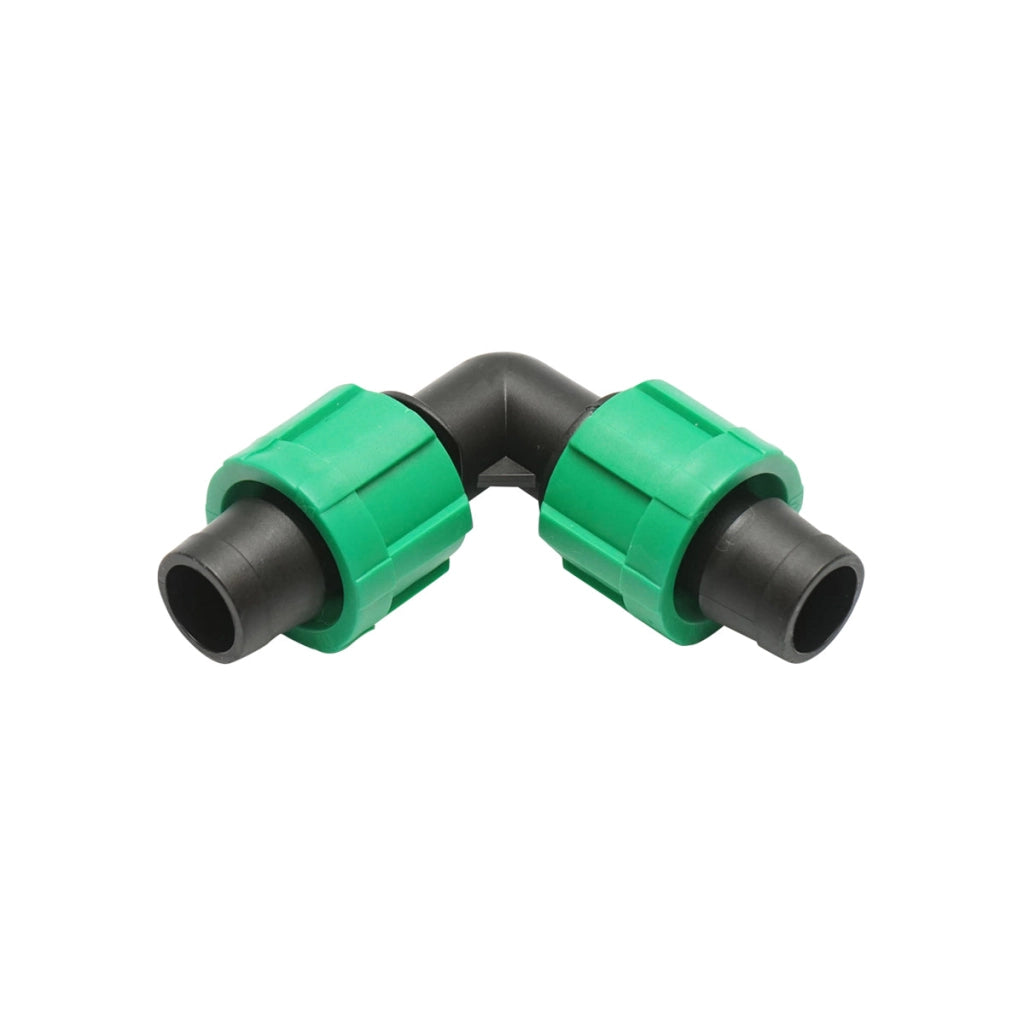 Connettore gomito a 90 gradi per tubo, tubo di irrigazione 17x17mm.