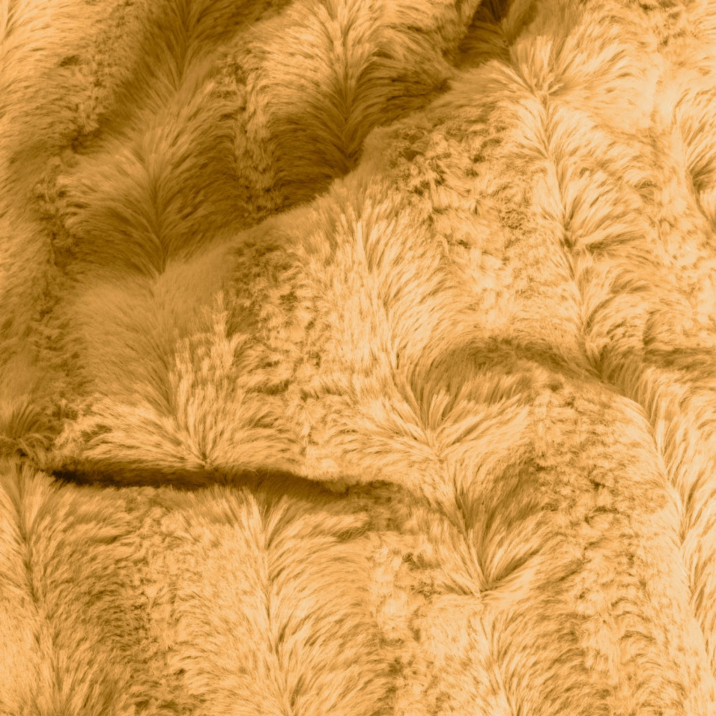 Coperta plaid BERGIL in poliestere giallo 180x220 cm
