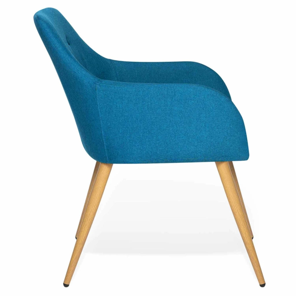 IDMarket - Set di 2 poltrone DANIA blu anatra