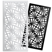 CAMPANE - Pannello in PVC traforato - Parasole Colore: nero, Misura: 98x198 cm