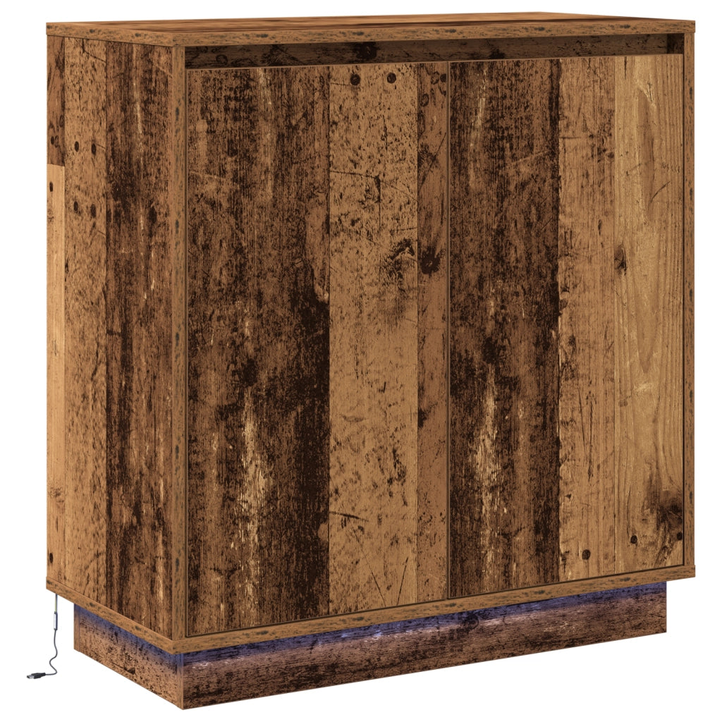 Mobile con LED in legno antico 71x34,5x75 cm in legno ingegnerizzato