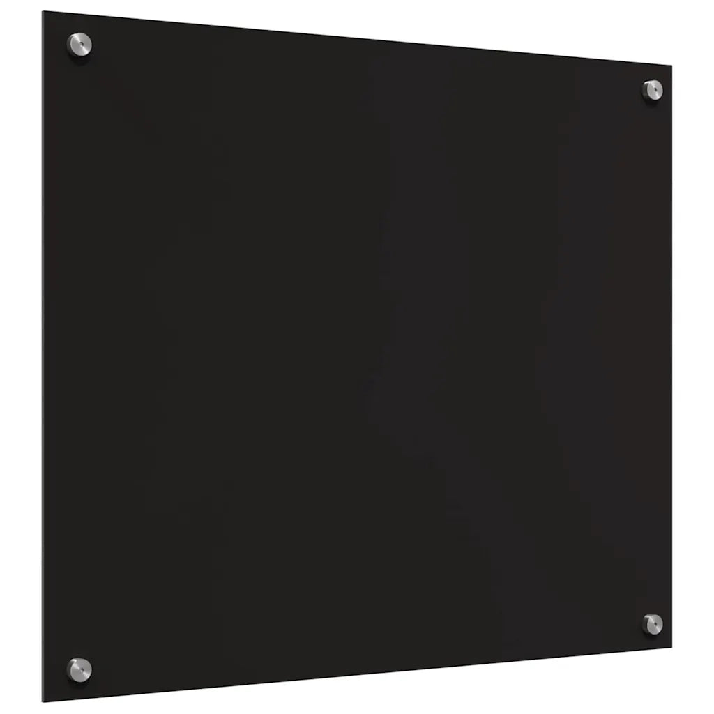 Schienale da cucina 2 pcs Nero 70 x 60 cm vetro temperato