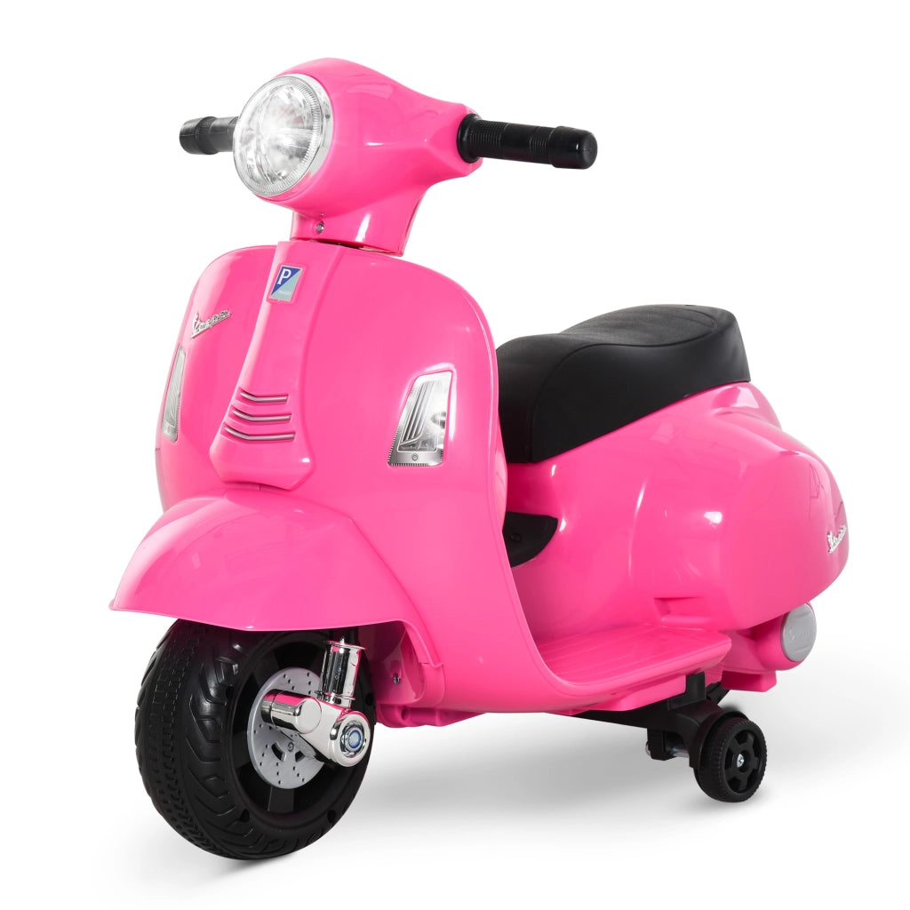 Moto Elettrica Vespa Bambini 18-36 Meses 6V con Faro e Bocina ¨C ZephMum ¨C Rosa 66.5x38x52 cm