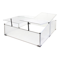 Mini serra in policarbonato trasparente e alluminio 100x120x40cm, tetto 4 aperture