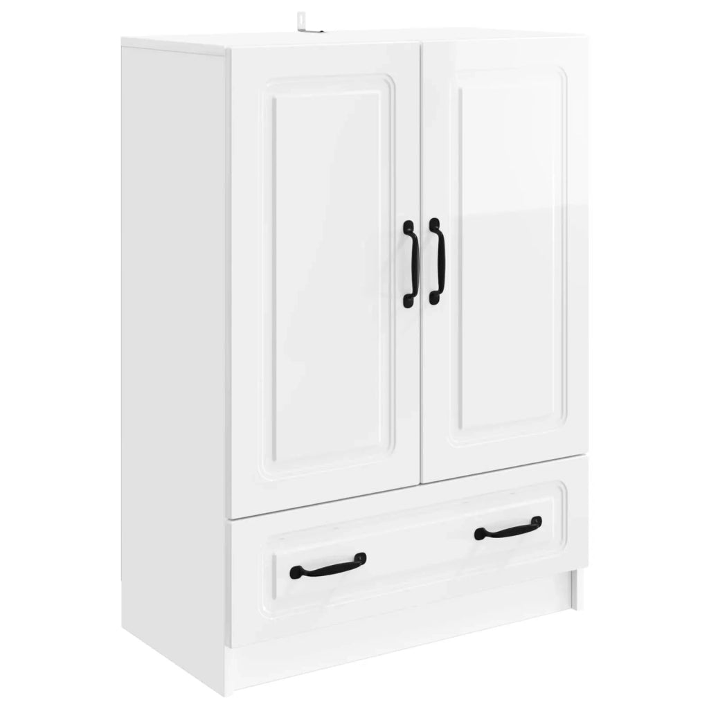 Credenza Bianco Lucido 66 x 34,5 x 92 cm Legno ingegnerizzato 895819