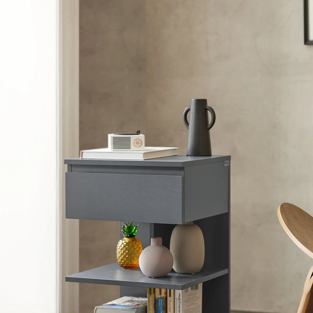 Tavolino da divano tavolino da soggiorno Comodini letto con cassetto Grigio FBT49-HG