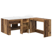 Letto alto per bambini con scrivania 2 pz Legno antico 3423468