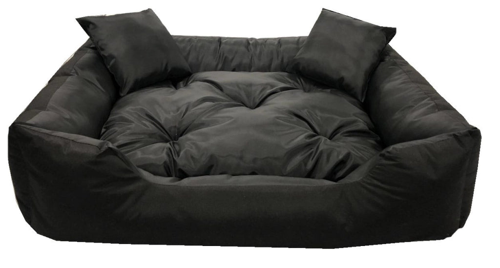 AIO FACTORY 55x45 cm ECCO Cuccia per cani impermeabile nera con cuscino per cani