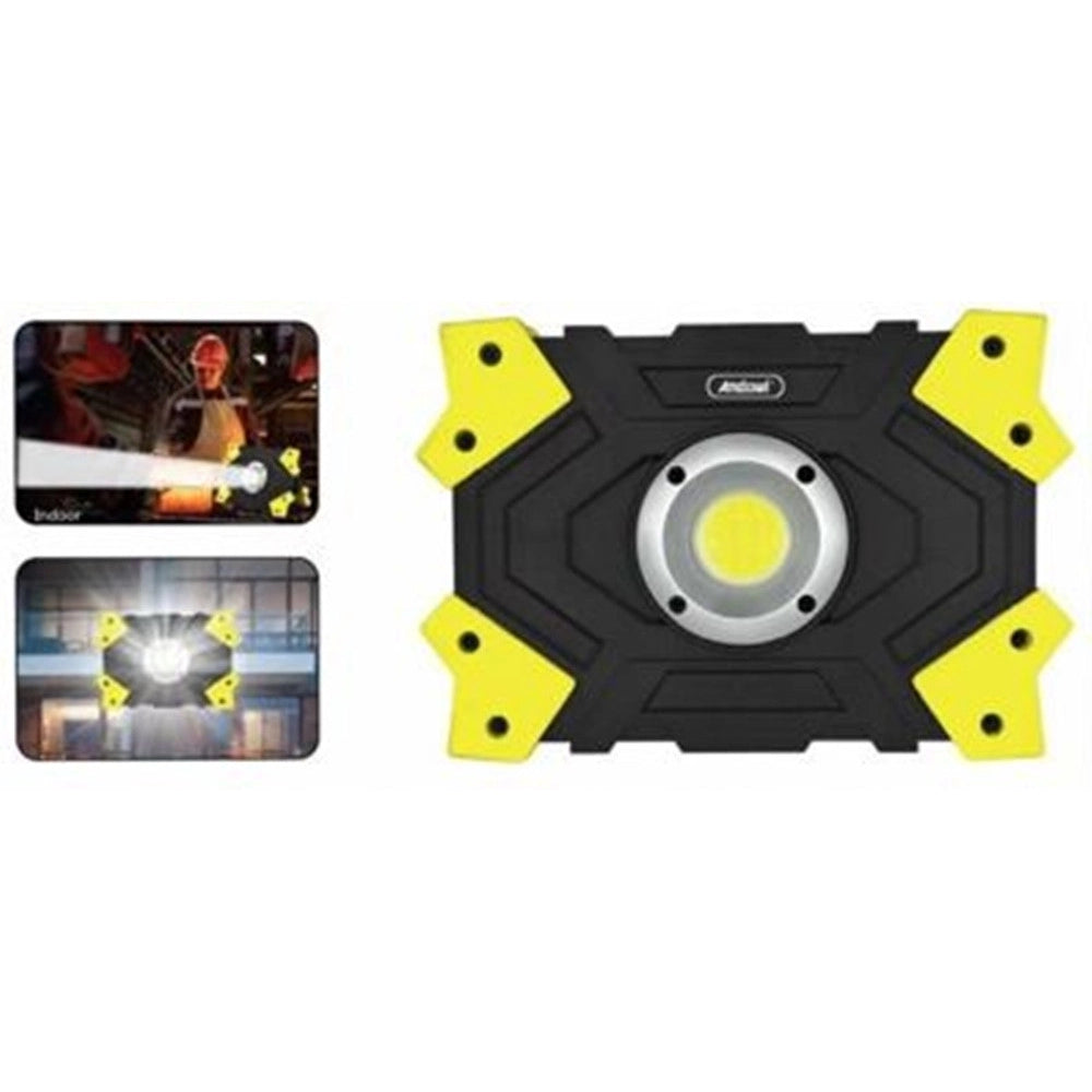 Trade Shop - Lampada Portatile Faretto Luce Da Lavoro A Led Cob 1200 Lumen Batteria 4500 Mah Q-gz20w -