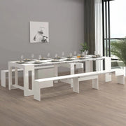 Auditore, set Tavolo e Sedie 12 Posti Made in Italy, Bianco Lucido