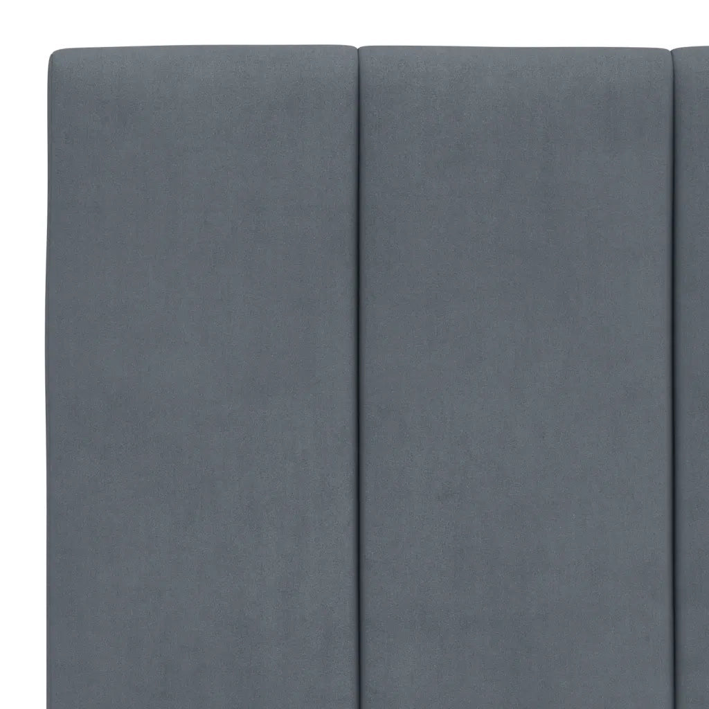 Letto con Materasso Hanko Grigio Scuro 100x200 cm in Velluto 3208581