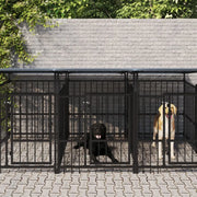 Gabbia per Cani da Esterno con Tetto in Acciaio 13,14 mÂ² cod mxl 44277