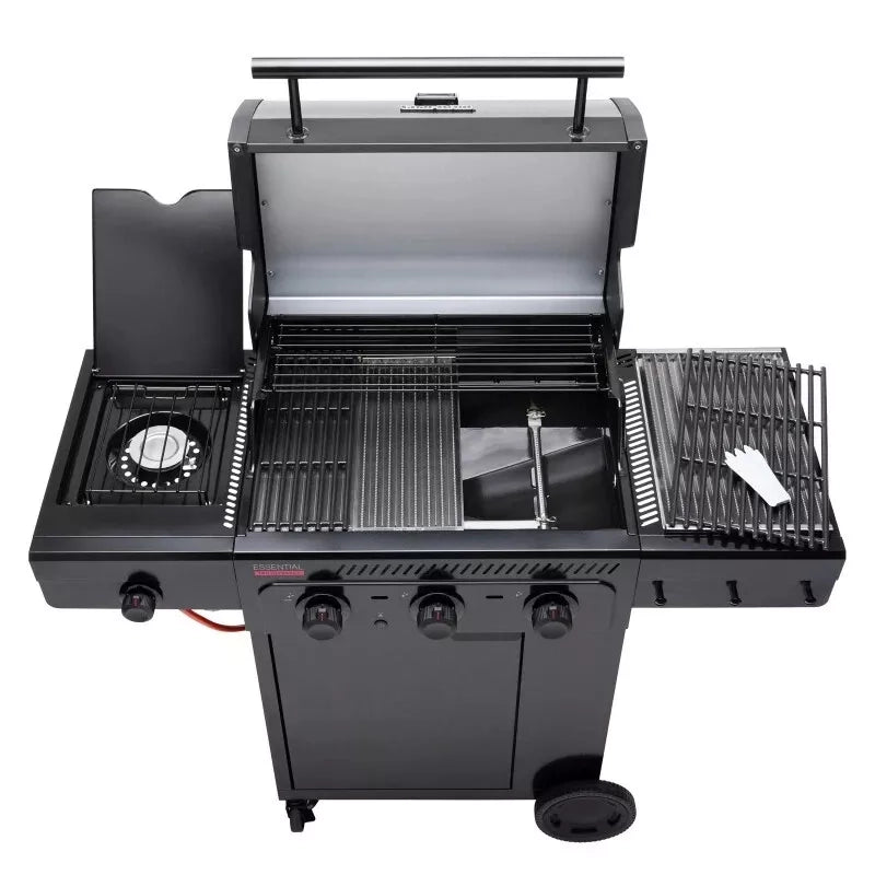 Barbecue a gas Char-Broil Essential 3 G con 3 bruciatori. griglie in ghisa