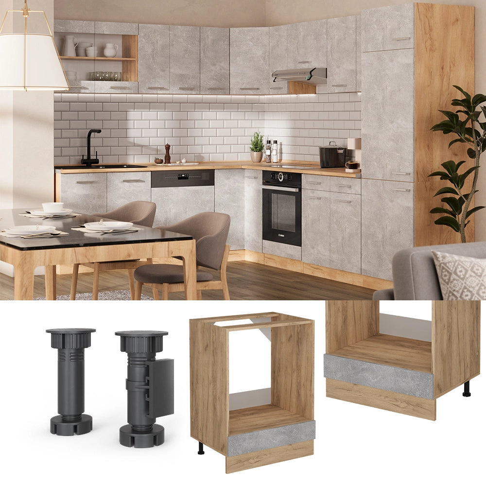 Vicco Mobile per forno da incasso Calcestruzzo 60 cm PL Marmo