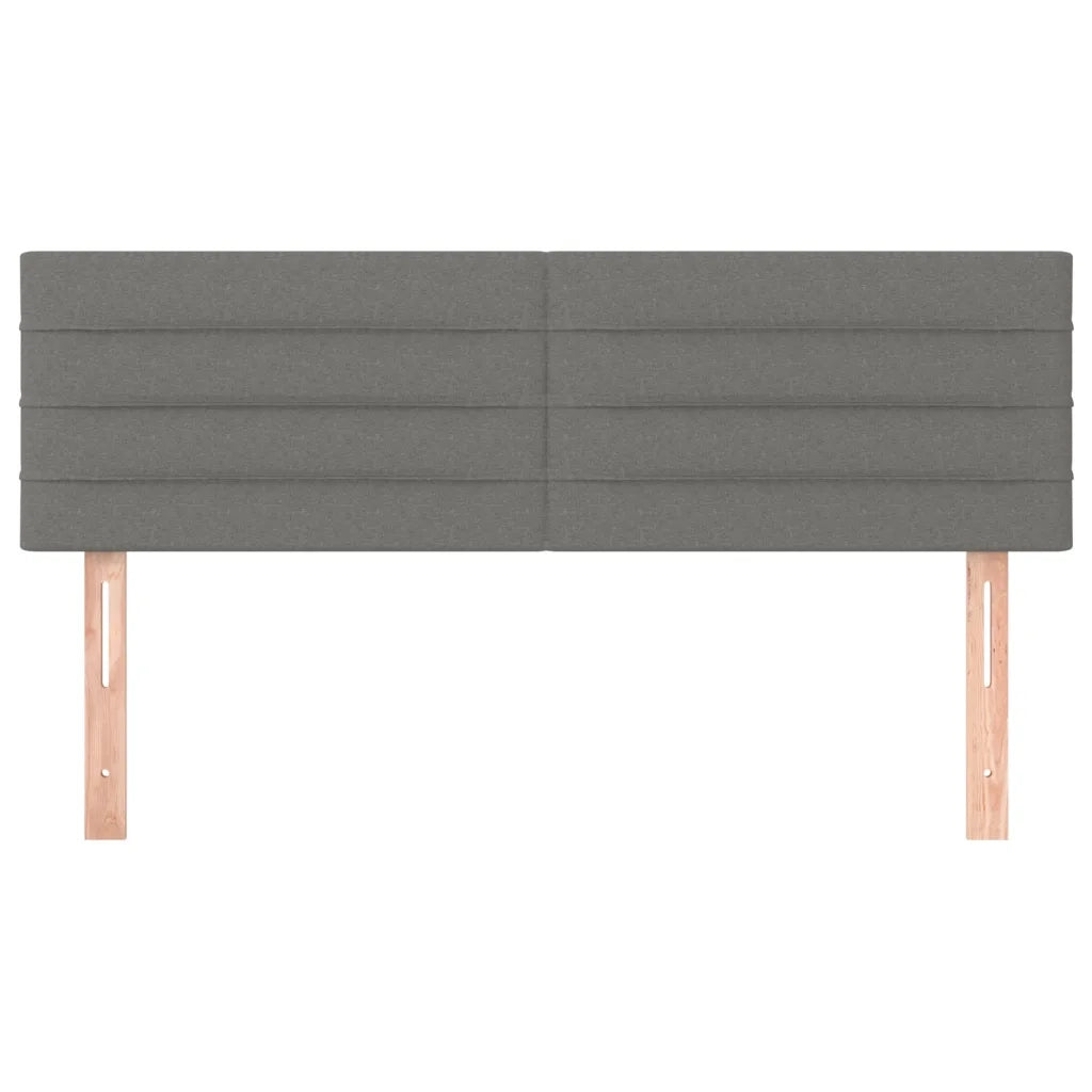 Testiera | Testata Grigio Scuro 144x5x78/88 cm in Tessuto