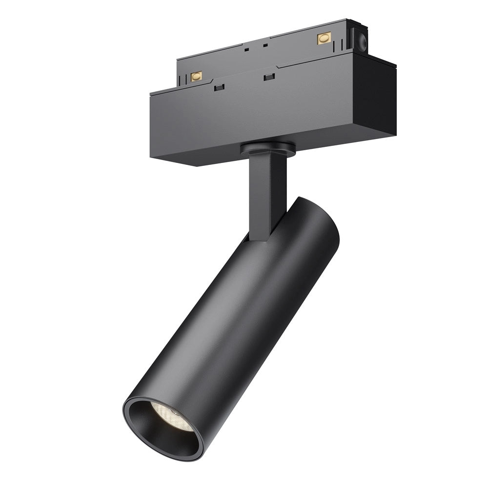 Faretto Focus Led Per Binario Moderno Alluminio Nero Luce Naturale 7W