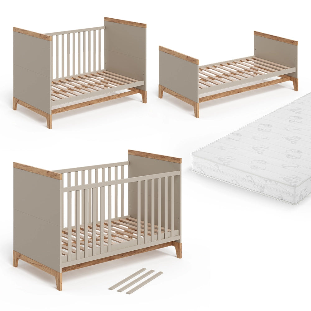 Vitalispa culla neonato Cashmere/Artigianale 70x140 cm con materasso