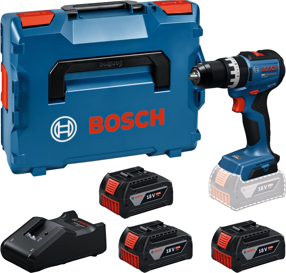 Trapano avvitatore a percussione Bosch GSB 18V-52 Brushless 18V 2 batterie 4.0Ah