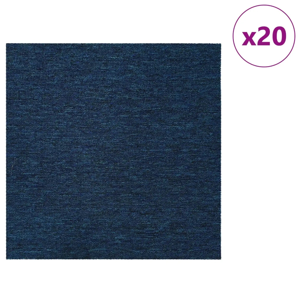 Piastrella per Tappeto Blu 50 x 50 cm 20 pz PP e Bitume CFW1242717
